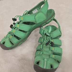 Keen Green Sandals with Yellow Accents